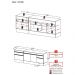 Kit com 2 Balcões de Cozinha 150cm e 70cm com Rodapé Veneza Multimóveis V2108 Preto