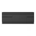 Kit com 2 Balcões de Cozinha 150cm e 70cm com Rodapé Veneza Multimóveis V2108 Preto