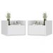 Kit com 2 Mesas de Cabeceira 40 cm Suspensa Multimóveis MP4043 Branca