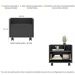 Kit com 2 Mesas de Cabeceira 40 cm com Rodízios Multimóveis MP4045 Preta