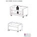 Kit com 2 Mesas de Cabeceira 60 cm com Rodízios Multimóveis FG3635 Branca