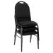 Kit com 3 Cadeiras de Auditório/Escritório Estofadas 44cm Multimóveis CR25289 Preto