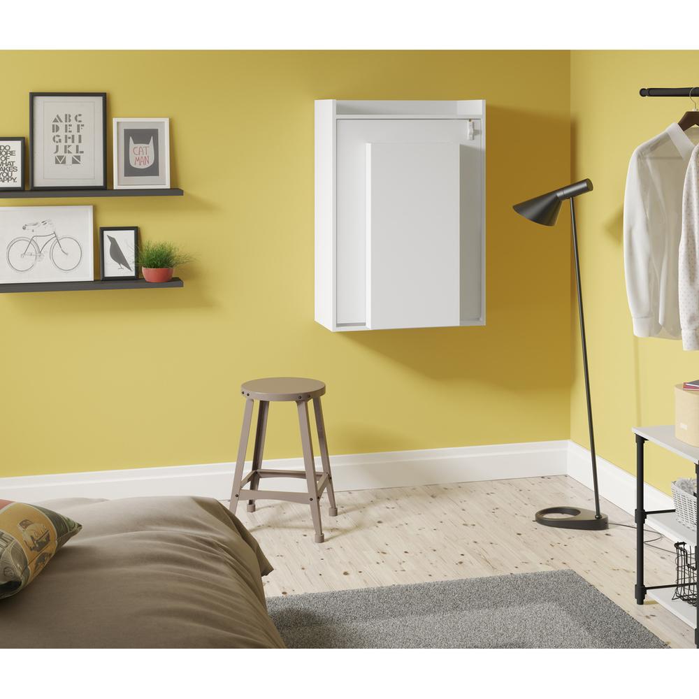 Mesa Dobrável Multimóveis Multiuso com Armário de Parede Branco REF.5131