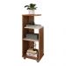 Mesa Lateral 33cm com Prateleiras Multimóveis CR45124 - Cinamomo/Off White