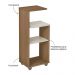 Mesa Lateral 33cm com Prateleiras Multimóveis CR45124 - Cinamomo/Off White