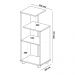 Mesa Lateral 33cm com Prateleiras Multimóveis CR45124 - Cinamomo/Off White