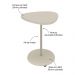 Mesa Lateral Apoio MDF 45cm Multimóveis CR45302 Off White