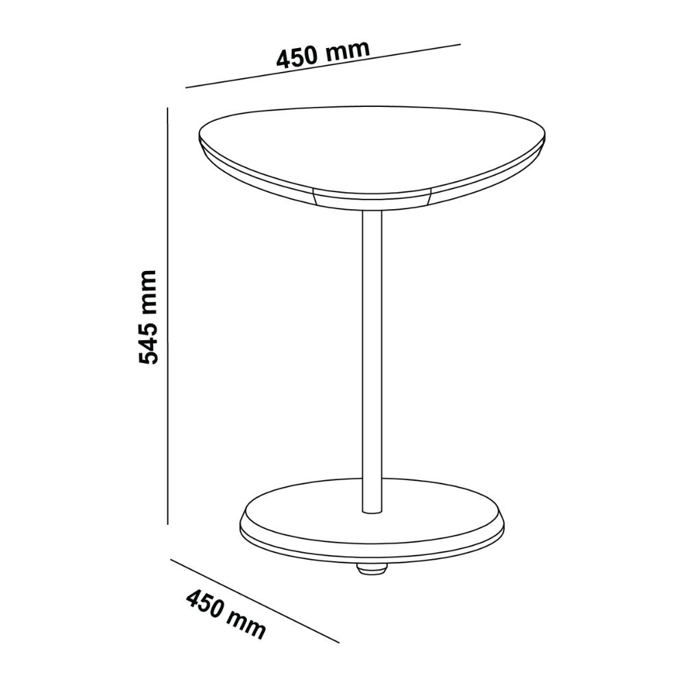 Mesa Lateral Apoio MDF 45cm Multimóveis CR45302 Off White