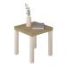 Mesa Lateral Apoio Quadrada 45cm com Pés Multimóveis CR45303 Carvalho/Off White
