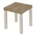 Mesa Lateral Apoio Quadrada 45cm com Pés Multimóveis CR45303 Carvalho/Off White