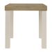 Mesa Lateral Apoio Quadrada 45cm com Pés Multimóveis CR45303 Carvalho/Off White