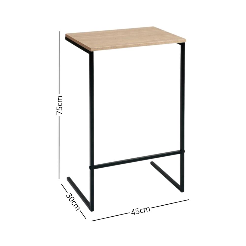 Mesa Lateral Apoio para Notebook 45cm Multimóveis CR45329 Preto/Madeirado