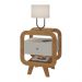 Mesa Lateral com 1 Gaveta e Portas USB Multimóveis CR45304 Cinamomo/Off White
