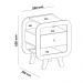 Mesa Lateral com 1 Gaveta e Portas USB Multimóveis CR45304 Cinamomo/Off White