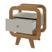 Mesa Lateral com 1 Gaveta e Portas USB Multimóveis CR45304 Cinamomo/Off White