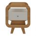 Mesa Lateral com 1 Gaveta e Portas USB Multimóveis CR45304 Cinamomo/Off White
