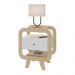 Mesa Lateral com 1 Gaveta e Portas USB Multimóveis CR45304 Naturale/Branco