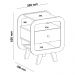 Mesa Lateral com 1 Gaveta e Portas USB Multimóveis CR45304 Naturale/Branco