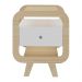 Mesa Lateral com 1 Gaveta e Portas USB Multimóveis CR45304 Naturale/Branco