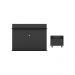 Mesa de Cabeceira 1 Gaveta com Painel para TV Até 65 Polegadas Multimóveis MP4367 Preto