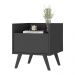 Mesa de Cabeceira 40 cm com Pés Retrô Multimóveis MP4041 Preta