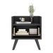 Mesa de Cabeceira 40 cm com Pés Retrô Multimóveis MP4041 Preta