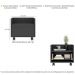 Mesa de Cabeceira 40 cm com Rodízios Multimóveis MP4042 Preta