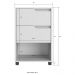Mesa de Cabeceira 45cm com 2 Gavetas Multimóveis CR35244 Branco