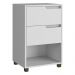 Mesa de Cabeceira 45cm com 2 Gavetas Multimóveis CR35244 Branco