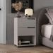 Mesa de Cabeceira 45cm com 2 Gavetas Multimóveis CR35244 Cinza