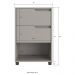 Mesa de Cabeceira 45cm com 2 Gavetas Multimóveis CR35244 Cinza