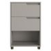 Mesa de Cabeceira 45cm com 2 Gavetas Multimóveis CR35244 Cinza