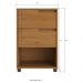 Mesa de Cabeceira 45cm com 2 Gavetas Multimóveis CR35244 Nature