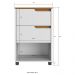 Mesa de Cabeceira 45cm com 2 Gavetas Multimóveis CR35244 Nature/Champanhe