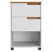 Mesa de Cabeceira 45cm com 2 Gavetas Multimóveis CR35244 Nature/Champanhe
