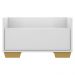 Mesa de Cabeceira 60 cm c/ Pés Quadrados Multimóveis Branca/Natural