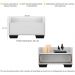 Mesa de Cabeceira 60 cm c/ Pés Quadrados Multimóveis Branca/Preta
