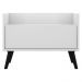 Mesa de Cabeceira 60 cm com Pés Retrô Multimóveis FG3627 Branca/Preta
