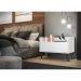 Mesa de Cabeceira 60 cm com Pés Retrô Multimóveis FG3627 Branca/Preta