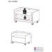 Mesa de Cabeceira 60 cm com Rodízios Multimóveis FG3629 Branca