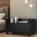 Mesa de Cabeceira 60 cm com Rodízios Multimóveis FG3629 Preta