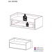 Mesa de Cabeceira 80 cm Suspensa Multimóveis Preta