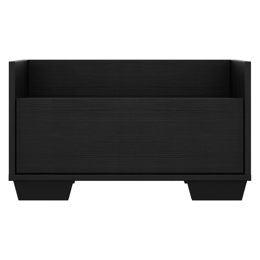 Mesa de Cabeceira 80 cm c/ Pés Quadrados Multimóveis Preta