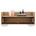 Mesa de Cabeceira 80 cm c/ Pés Quadrados Multimóveis Rustic/Branco