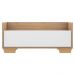 Mesa de Cabeceira 80 cm c/ Pés Quadrados Multimóveis Rustic/Branco/Natural