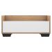 Mesa de Cabeceira 80 cm c/ Pés Quadrados Multimóveis Rustic/Branco/Preto