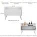 Mesa de Cabeceira 80 cm c/ Pés Retrô Multimóveis Branca