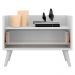 Mesa de Cabeceira 80 cm c/ Pés Retrô Multimóveis Branca