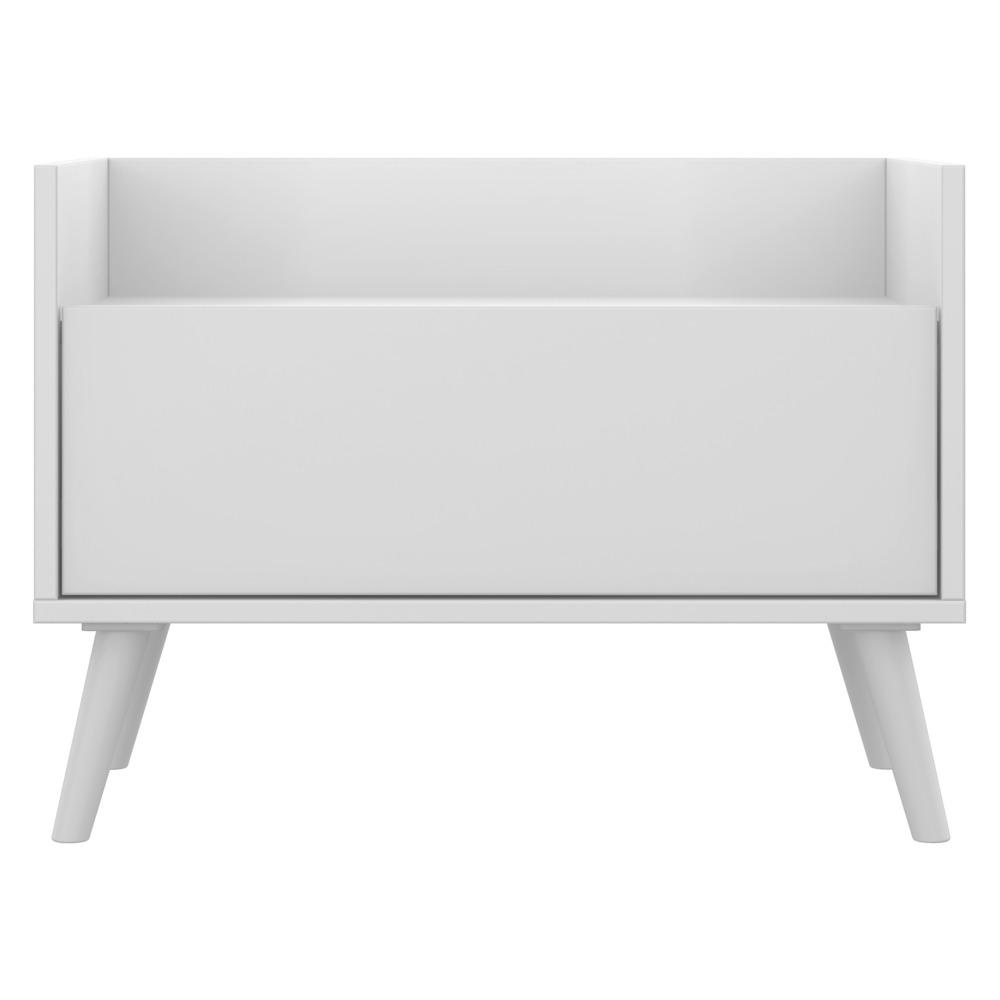 Mesa de Cabeceira 80 cm c/ Pés Retrô Multimóveis Branca
