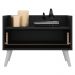 Mesa de Cabeceira 80 cm c/ Pés Retrô Multimóveis Preta/Branca